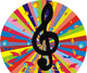 Rainbow Splash G-Clef Wall Decal