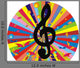 Rainbow Splash G-Clef Wall Decal
