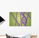 Purple DNA Helices on a Green Background Wall Mural