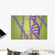 Purple DNA Helices on a Green Background Wall Mural