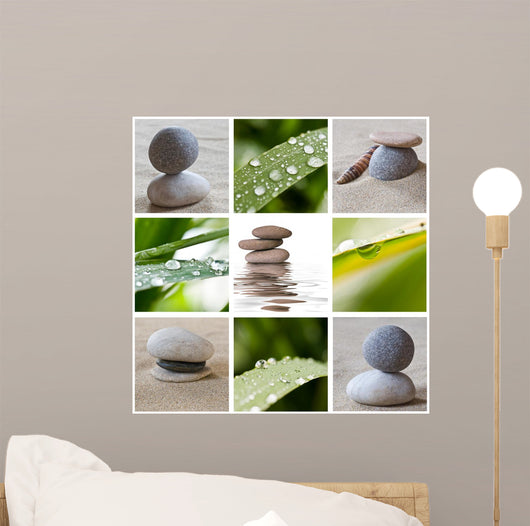 Zen Stones Collage Wall Mural