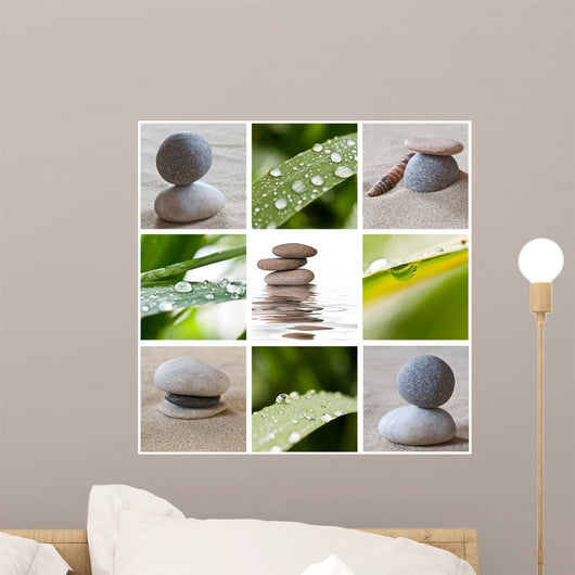 Zen Stones Collage Wall Mural
