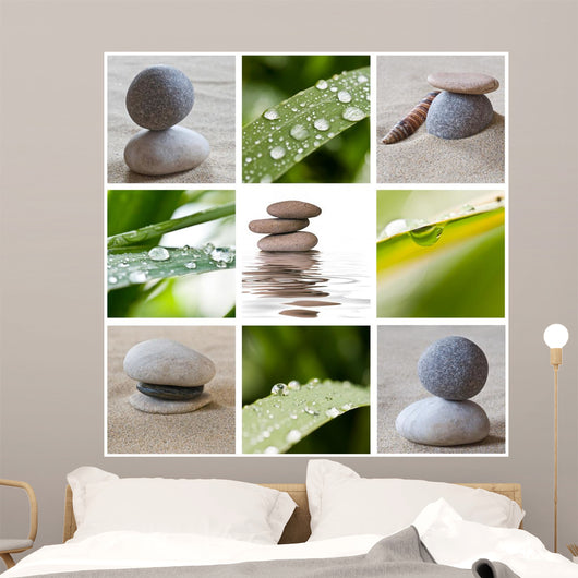 Zen Stones Collage Wall Mural