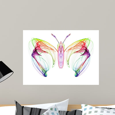 Butterfly Wall Decal shown on a wall