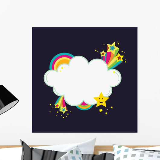 Starburst Rainbow Cloud Banner