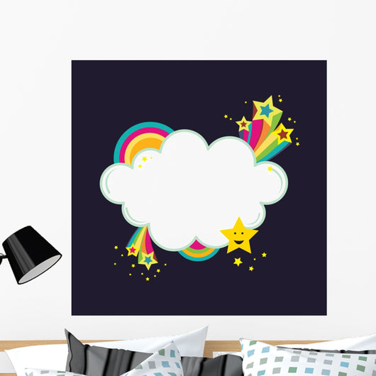 Starburst Rainbow Cloud Banner