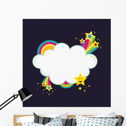 Starburst Rainbow Cloud Banner