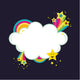 Starburst Rainbow Cloud Banner