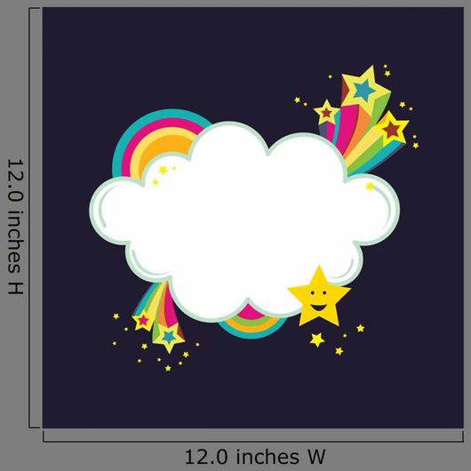 Starburst Rainbow Cloud Banner