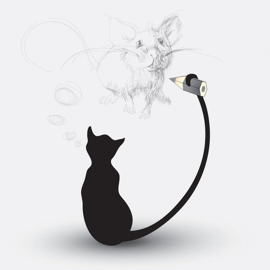 Cat Drawing Mouse