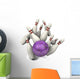 Bowling Ball Hitting Pins for a Strike Wall Decal