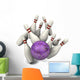 Bowling Ball Hitting Pins for a Strike Wall Decal