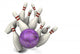 Bowling Ball Hitting Pins for a Strike Wall Decal