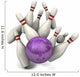 Bowling Ball Hitting Pins for a Strike Wall Decal