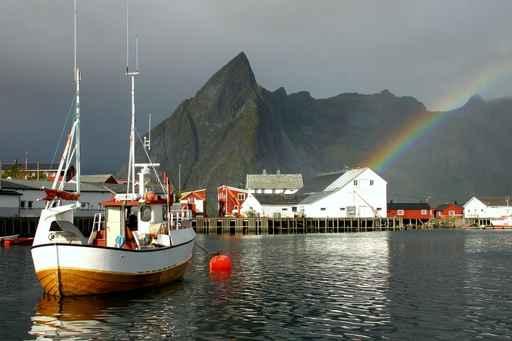 Fishing Port Hamnoy Wall Decal
