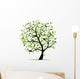 Spring Tree Green With Birds Wall Mural