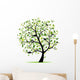 Spring Tree Green With Birds Wall Mural