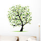 Spring Tree Green With Birds Wall Mural