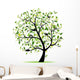 Spring Tree Green With Birds Wall Mural