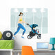 Young Mother Jogging with