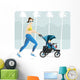 Young Mother Jogging with