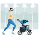 Young Mother Jogging with