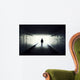 Silhouette of Man Walking in Tunnel Wall Mural