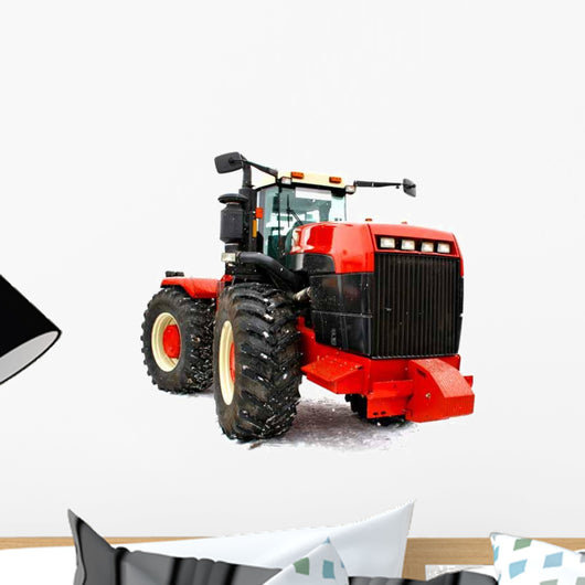 Red Tractor Wall Decal