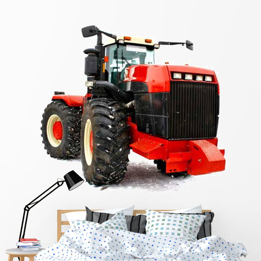Red Tractor Wall Decal