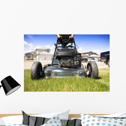 Mowing Lawn Wall Decal Design 1