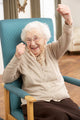 Senior Woman Celebrating Chair