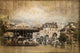 Main street in Fontainebleau, vintage style Wall Mural