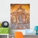 African Urban Modern Art on a City Wall with Many Colors Wall Mural