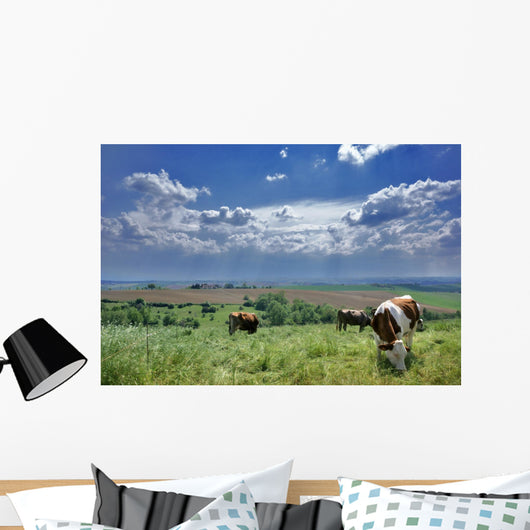 vaches et nature Wall Mural