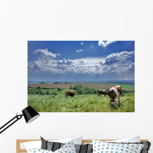 vaches et nature Wall Mural