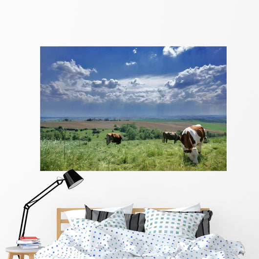 vaches et nature Wall Mural