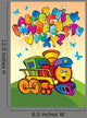 Cartoon Train with Alphabet