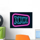 xxx neon  sign Wall Mural