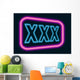 xxx neon  sign Wall Mural