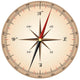 Vector Brown Compass