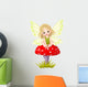 Baby Fairy on the Mushroom Wall Decal