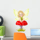 Baby Fairy on the Mushroom Wall Decal