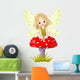Baby Fairy on the Mushroom Wall Decal