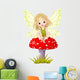 Baby Fairy on the Mushroom Wall Decal