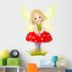 Baby Fairy on the Mushroom Wall Decal
