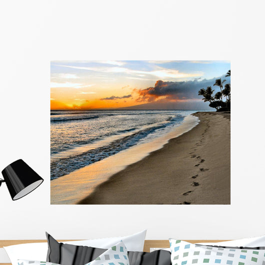 Hawaiian Maui Footprints Wall Mural