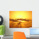 Yellow Golden Sun Glowing Wall Decal