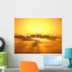 Yellow Golden Sun Glowing Wall Decal