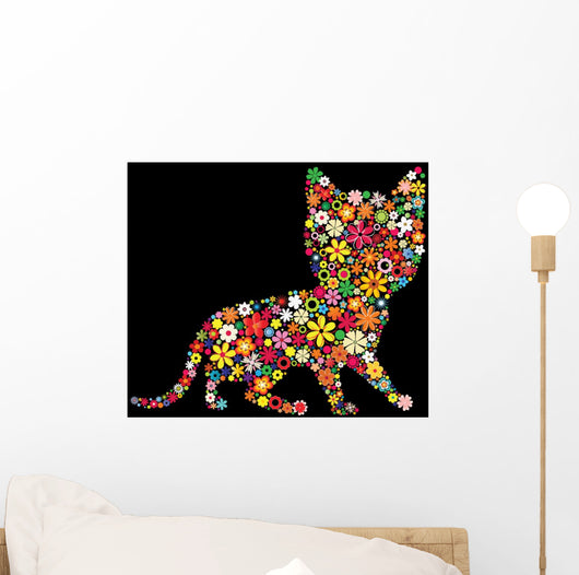 Vector Floral Kittens