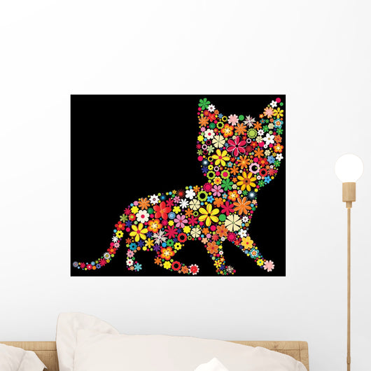 Vector Floral Kittens